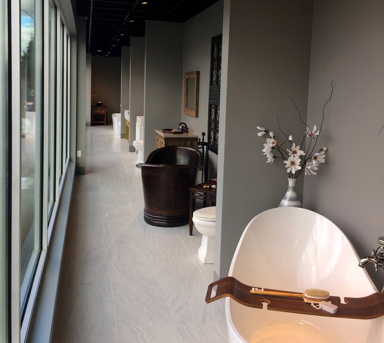 Western Nevada Supply Bath Tub Display Front Window