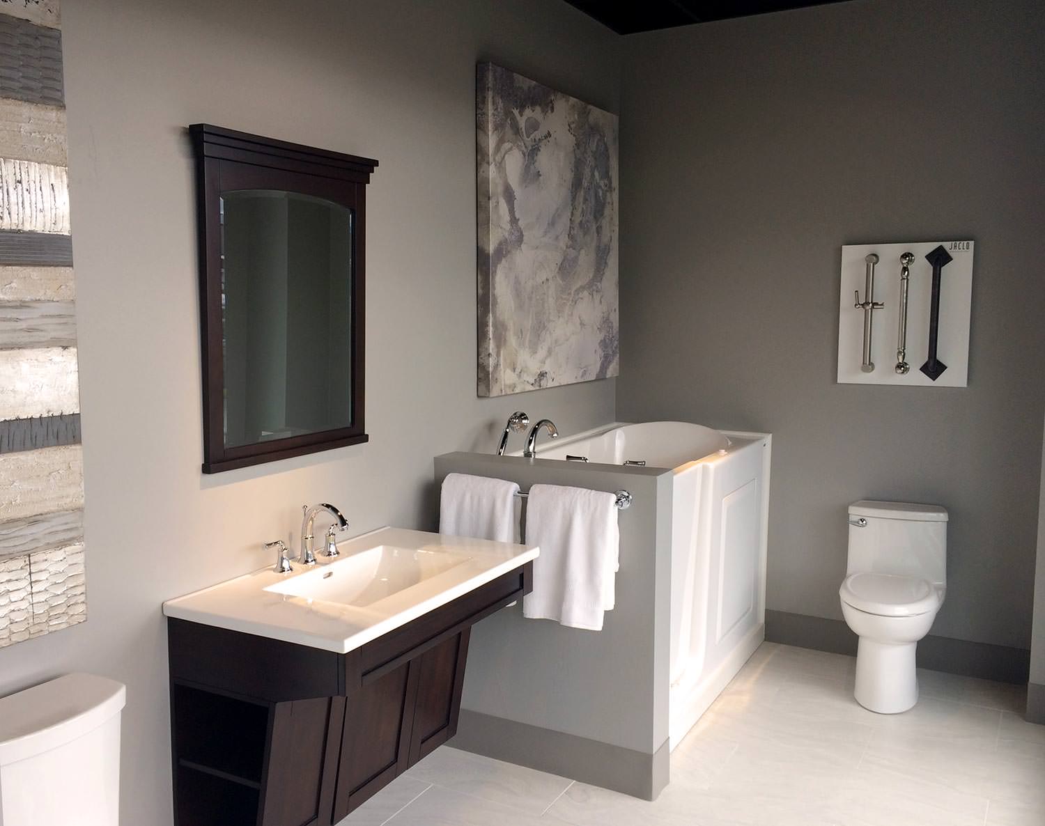 Western Nevada Supply Bathroom Display Front Window